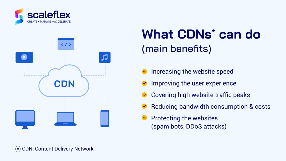 The main benefits of what CDNs can do for internet users and internet service providers