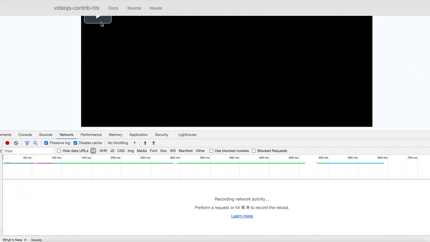 Loading of HLS chunks on slower connection