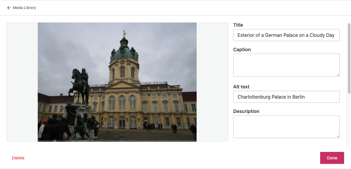 Optimize your images on WordPress screenshot