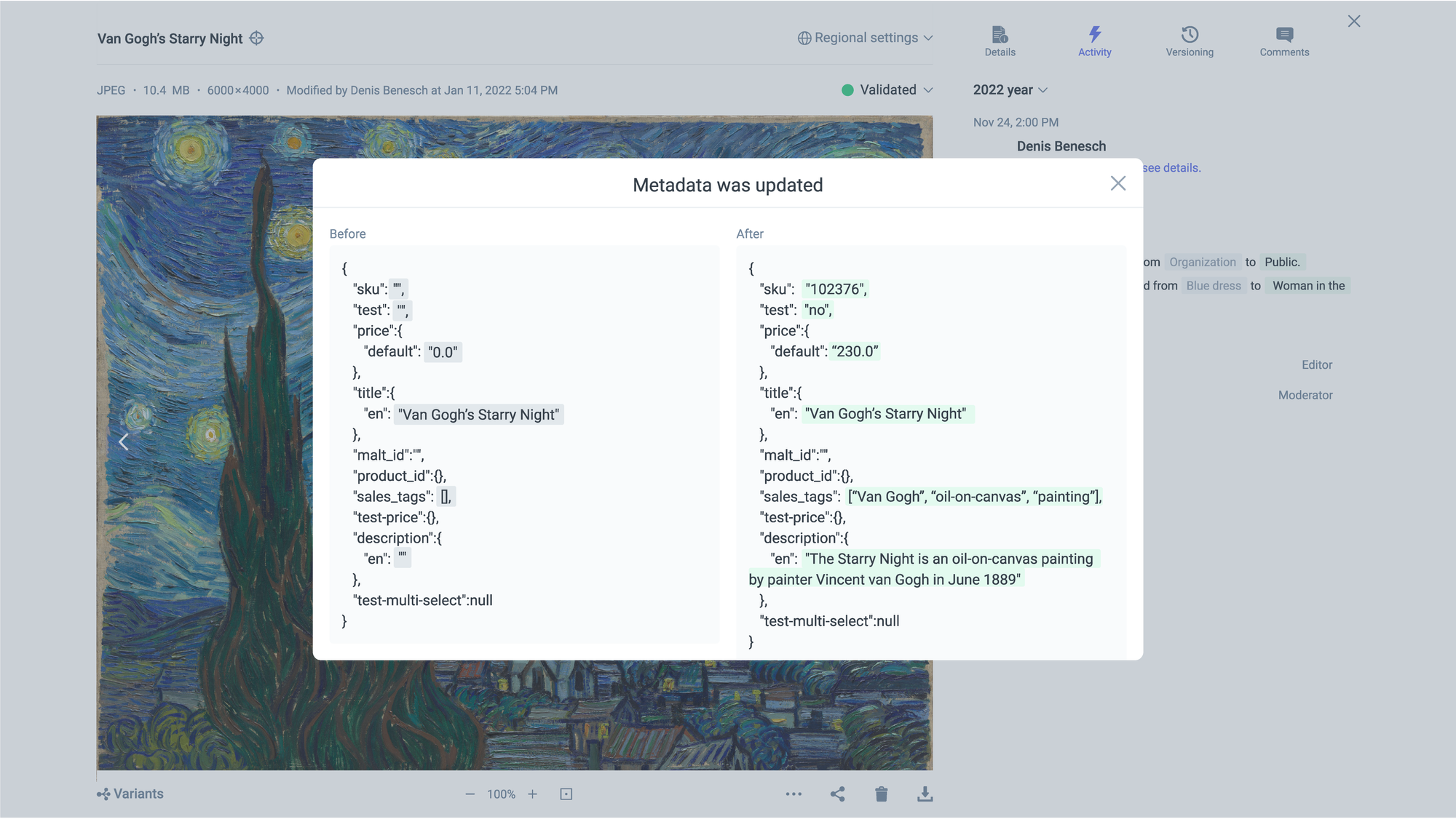 Digital Asset Management and museums asset metadata