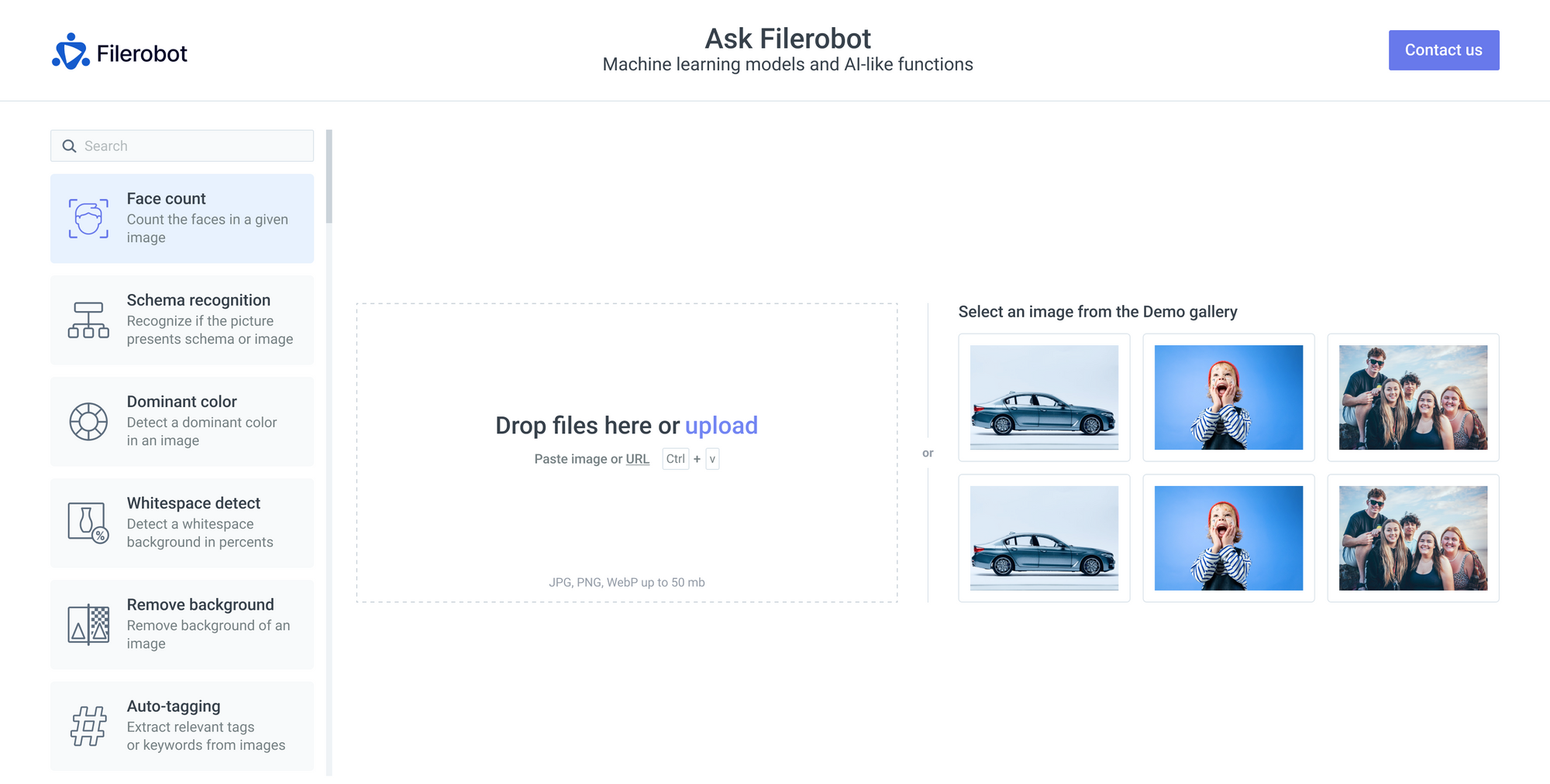 DAM AI functions Filerobot ASK