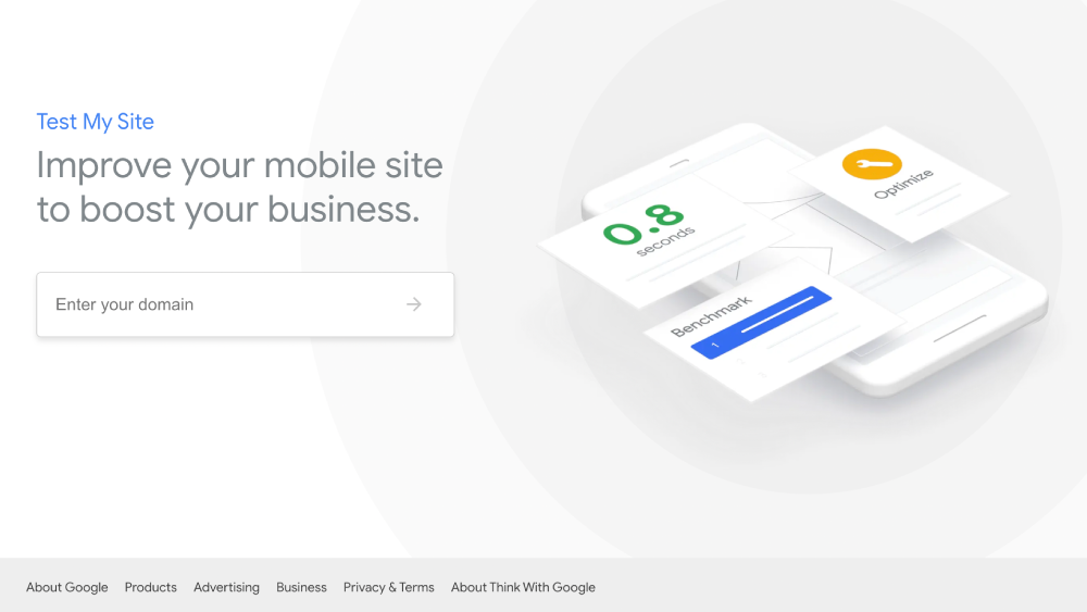 „Test My Site“ ist ein Werkzeug, mit dem Sie die Geschwindigkeit Ihrer mobilen Website messen können.